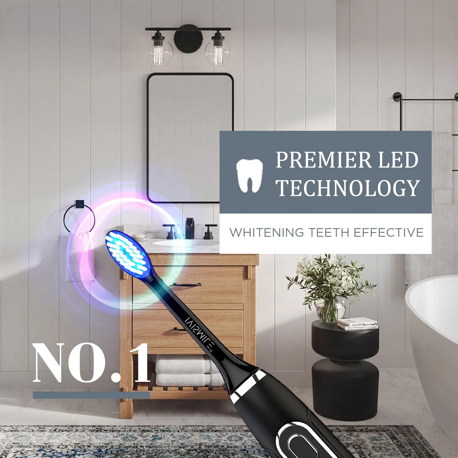 LED toothbrush for whitening