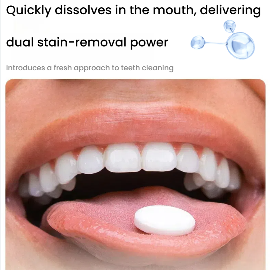 Stain removal toothpaste tablets